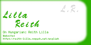 lilla reith business card